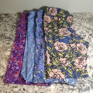 LuLaRoe TC Leggings 4 Pairs Roses Floral